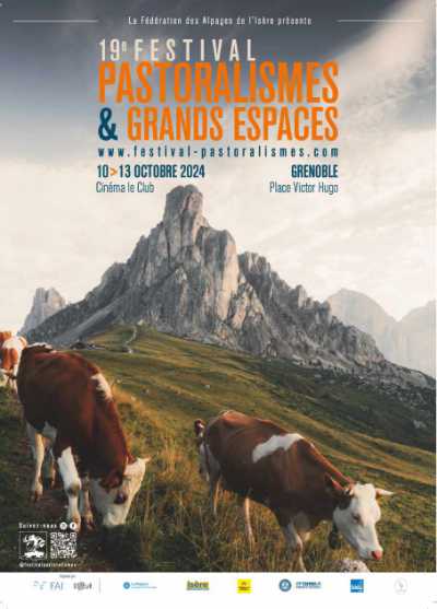 Un elevage de vaches en montagne sur l'affiche du festival pastoralismes